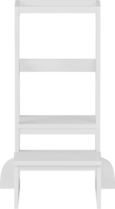 Kullë mësimi për fëmijë, stil Montessori, dru pishe, ngjyrë e bardhë, 45.7x51x90cm