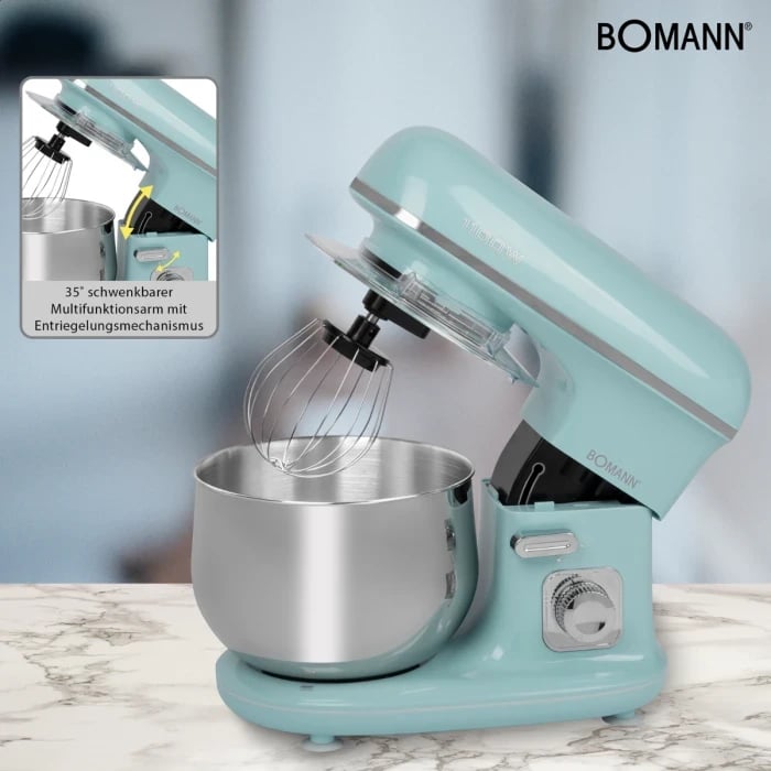 Procesori i ushqimit Bomann KM 6030 CB, 1100 W, 5 L, Ngjyrë Mente Procesori i ushqimit Bomann KM 6030 CB, 1100 W, 5 L, Ngjyrë Mente