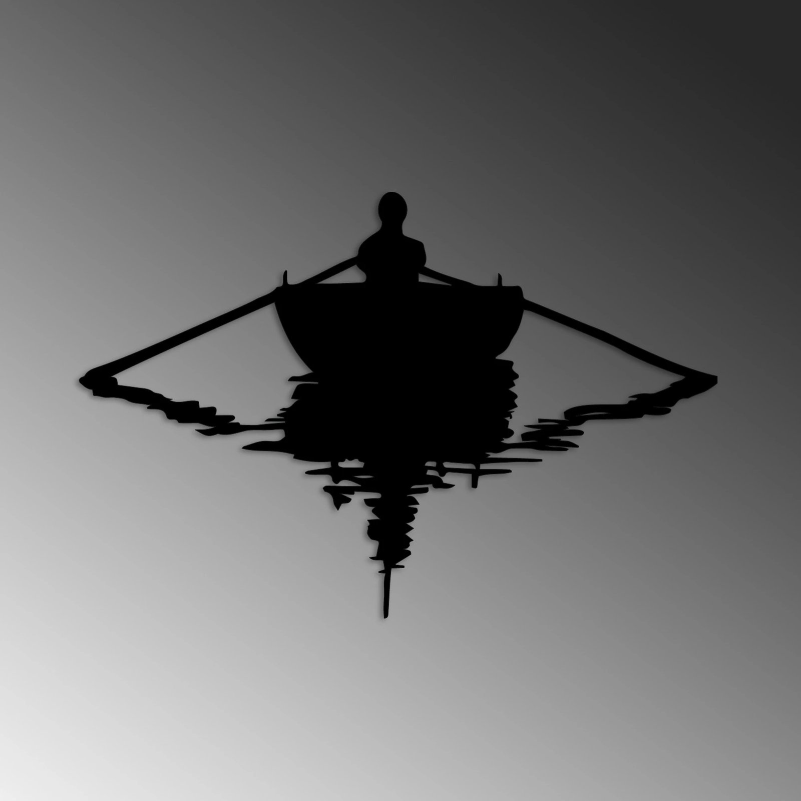 Aksesor dekorativ metalik për mur, Wallity, varkë