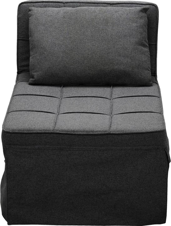 Karrige-shtrat Grejio, ngjyrë gri e errët, këmbë metalike të zeza, 70x70x45cm