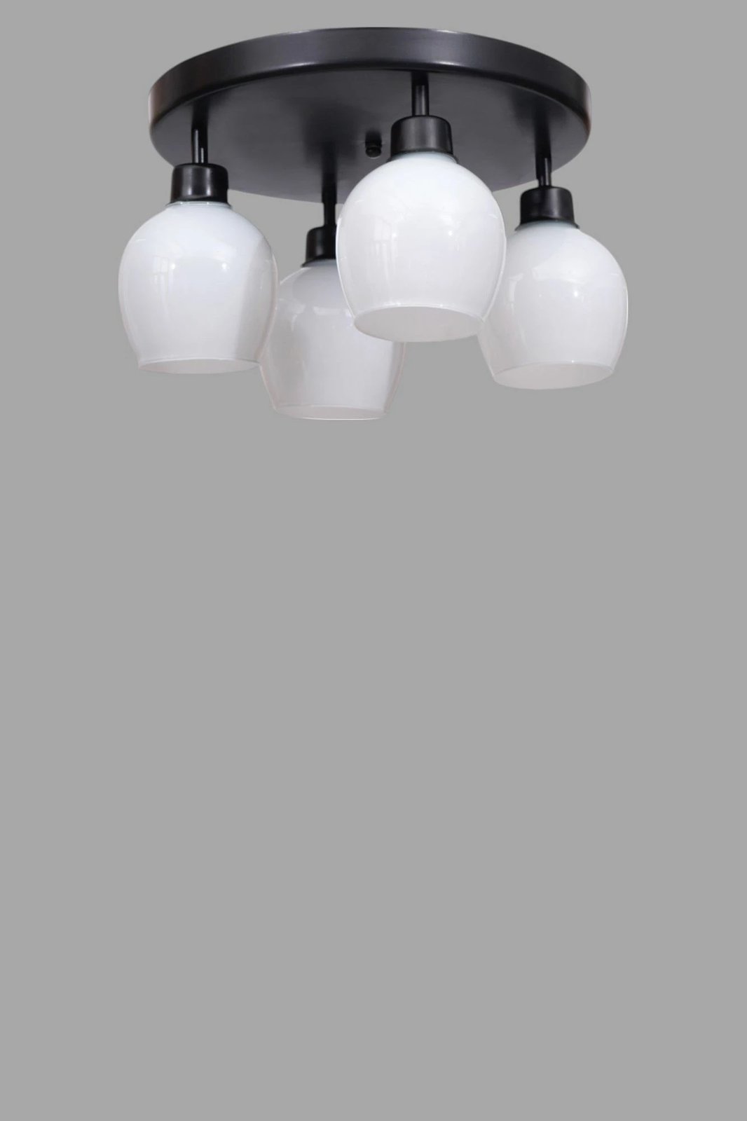 Llambë tavani Opviq, metal e xham, e bardhë dhe e zezë, 9019-4