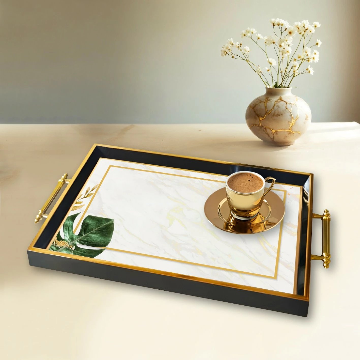 Tabaka xhami elegante, shumëngjyrëshe, Aberto Design, TPA9916, 50x29x3.5cm