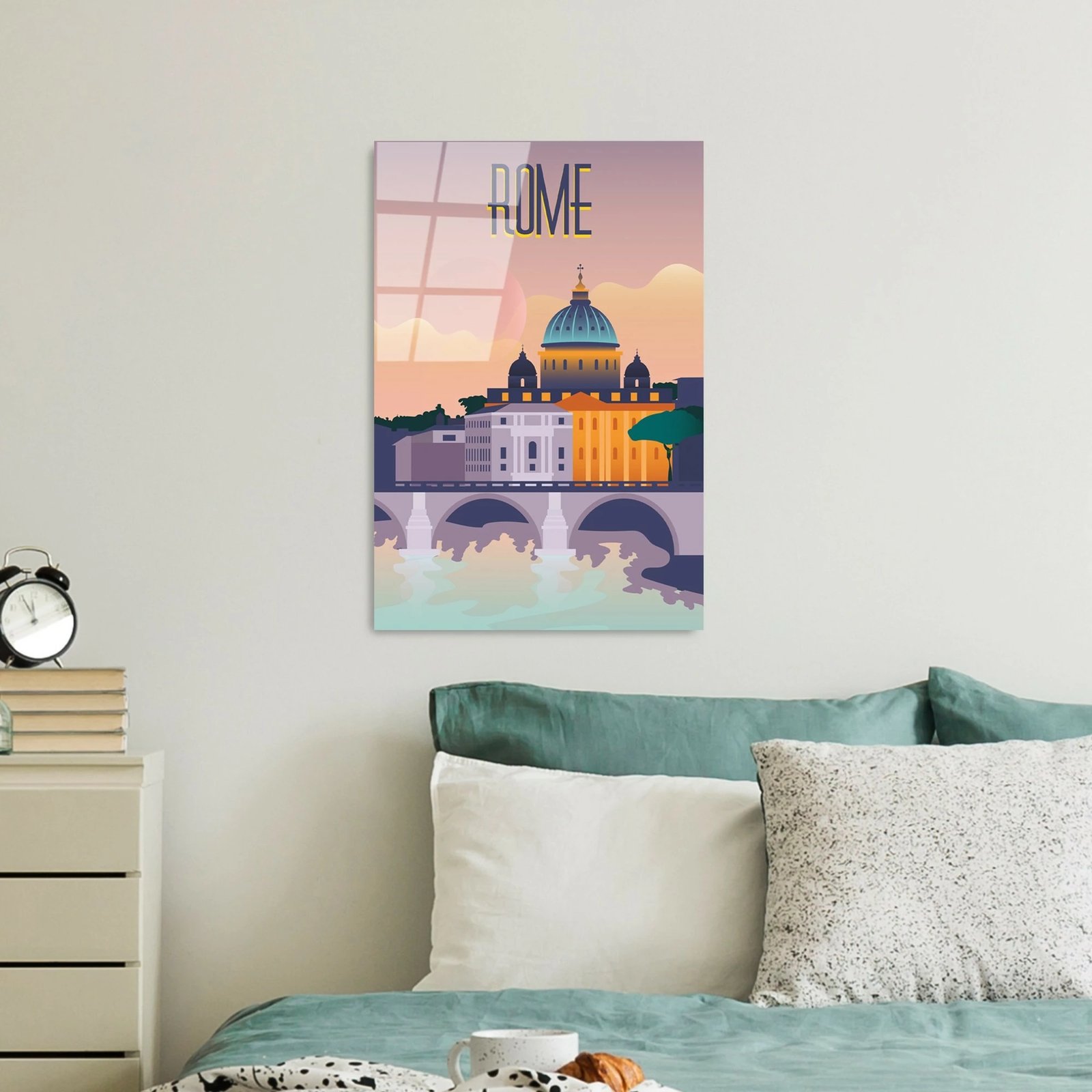 Pikturë dekorative prej xhami të temperuar, Wallity, UV-1026, 30x45cm