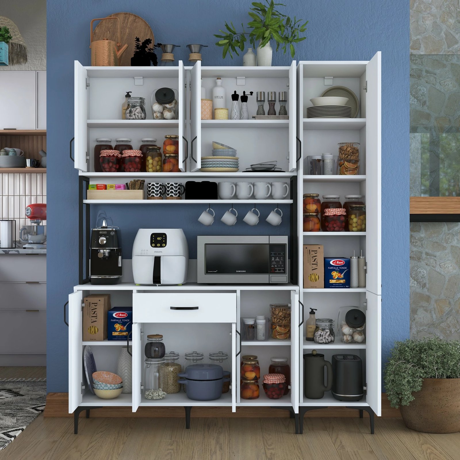 Dollap multifunksional Hanah Home, JE134 - 3055, i bardhë