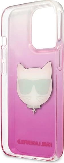 Mbështjellës Karl Lagerfeld KLHCP13XCTRP për iPhone 13 Pro Max, hardcase, rozë