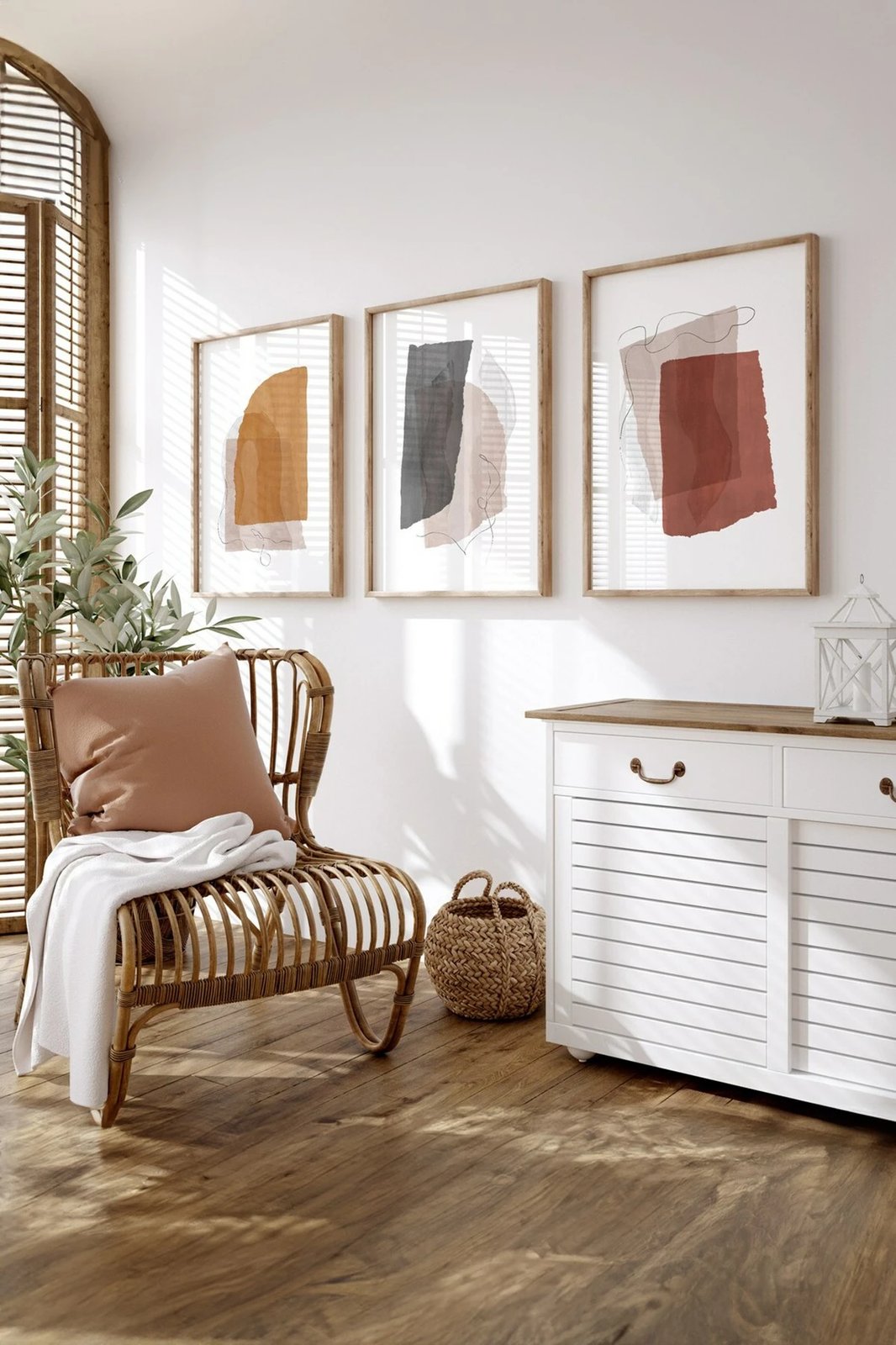 Pikturë dekorative me kornizë (3 copë), Wallity, Artsycllct43