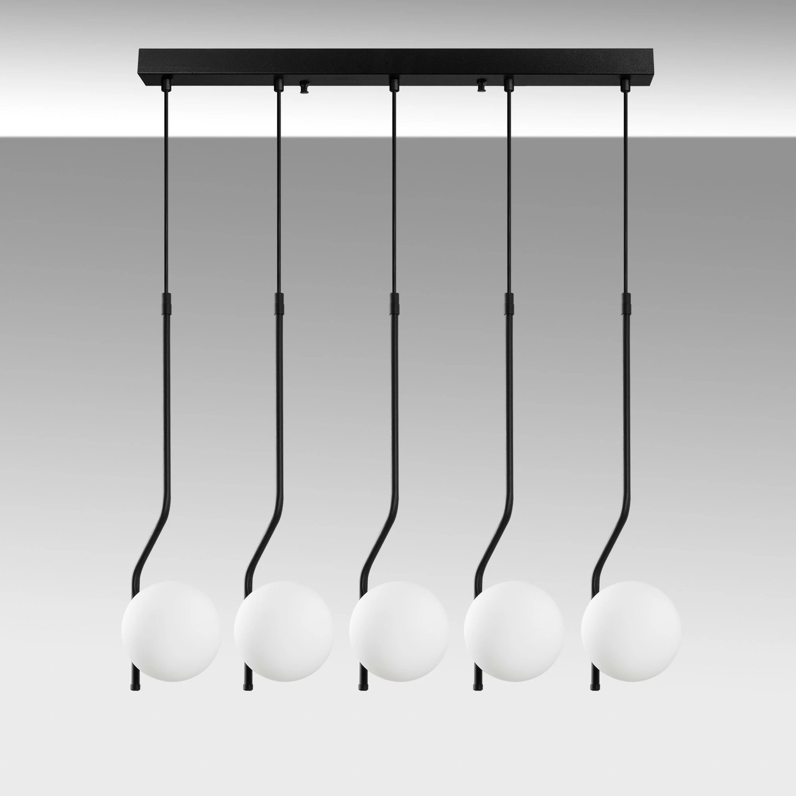 Llambë varëse Opviq Tulıp, e zezë, 80x15x110cm