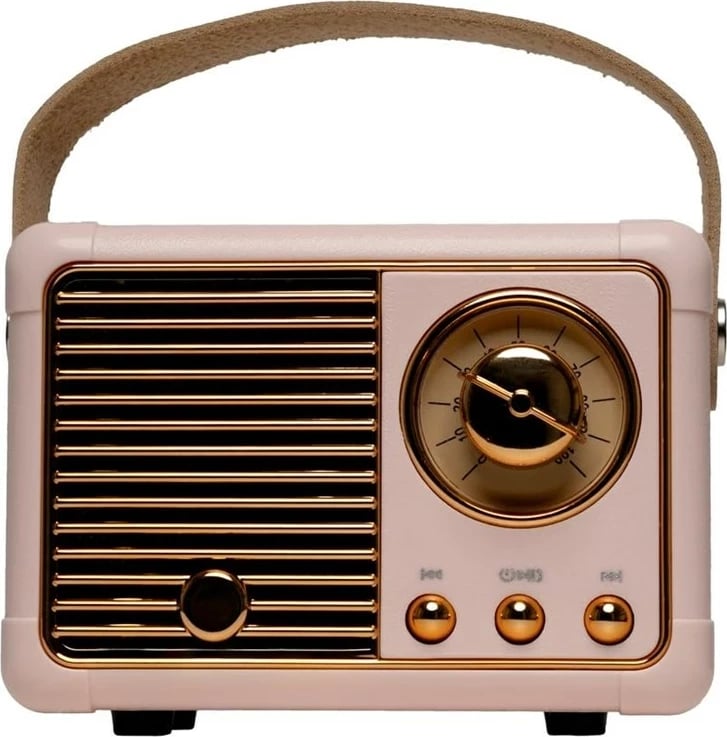Altoparlant portativ retro Denver BTP-203RO, Bluetooth, rozë