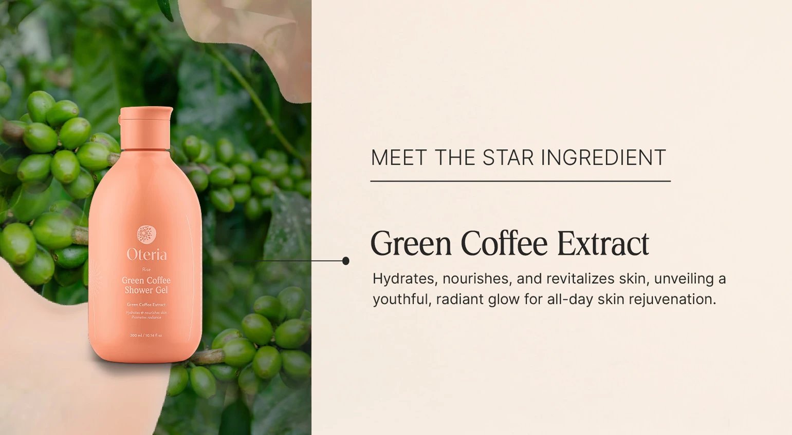 Xhel për trup Green Coffee Shower Gel, 300ml