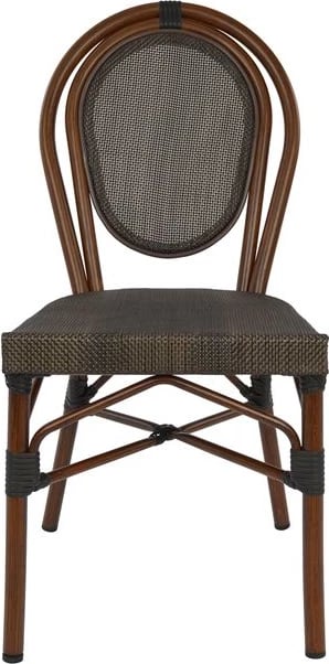 Karrige alumini pamje bambuje, ngjyrë kafe, me tekstilene, 40,5x56,5x89,5 cm, FH5026