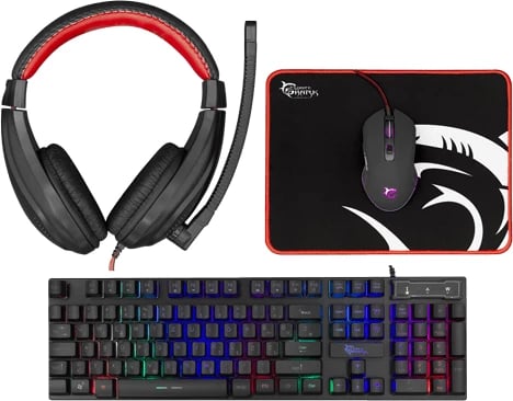 TASTIERE + MOUSE + NDEGJUESE + MOUSE PAD WHITE SHARK GC 4102