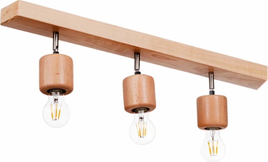 Llambë tavani druri, 3 vendesh, ngjyrë lisi, Opviq 9005-3