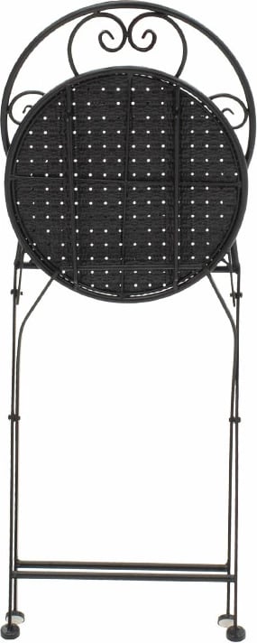 Tavolinë me karrige 3 copë Walen metal i zi