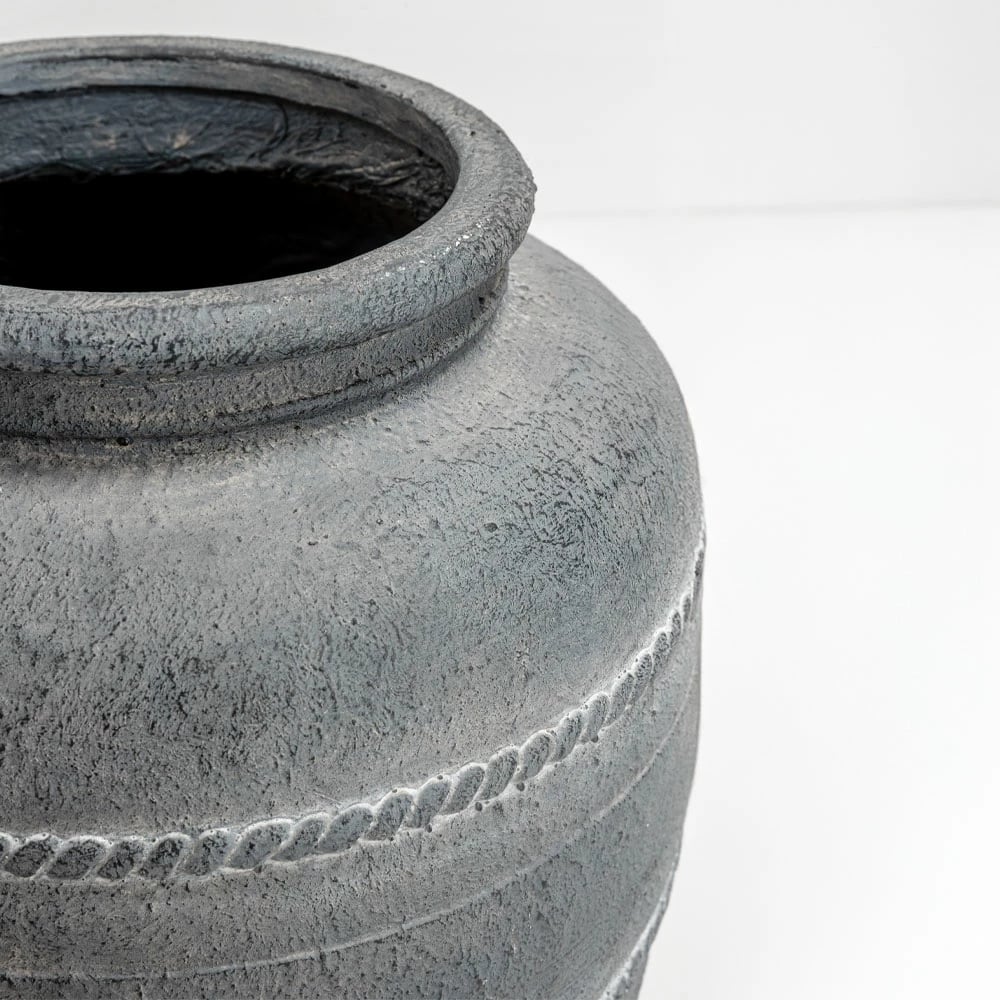 Vazo lulesh VESUVIUS, MgO, gri, 35x35x46cm