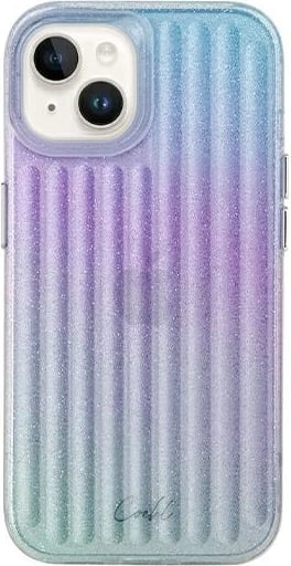 Mbështjellës UNIQ Coehl Linear për iPhone 14, rozë dhe kaltër