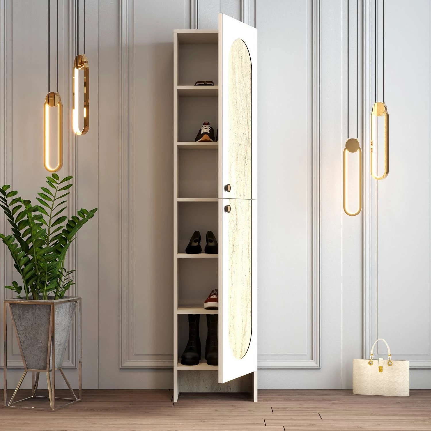 Stendë për korridor Skye Decor, Palermo L, krem-travertin