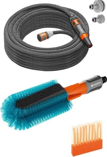 Set për larje biçikletash Gardena 18864-20, 15 m, Gjelbër, Gri, Portokalli