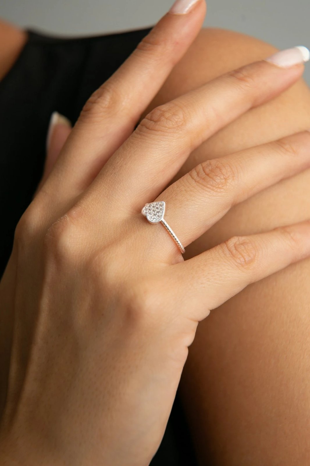 Unazë argjendi Elika Silver, e rregullueshme, me zirkon, FA182295