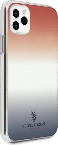 Mbështjellës U.S. Polo Assn. USHCN65TRDGRB për iPhone 11 Pro Max, Pattern Gradient, kuqe/kaltër