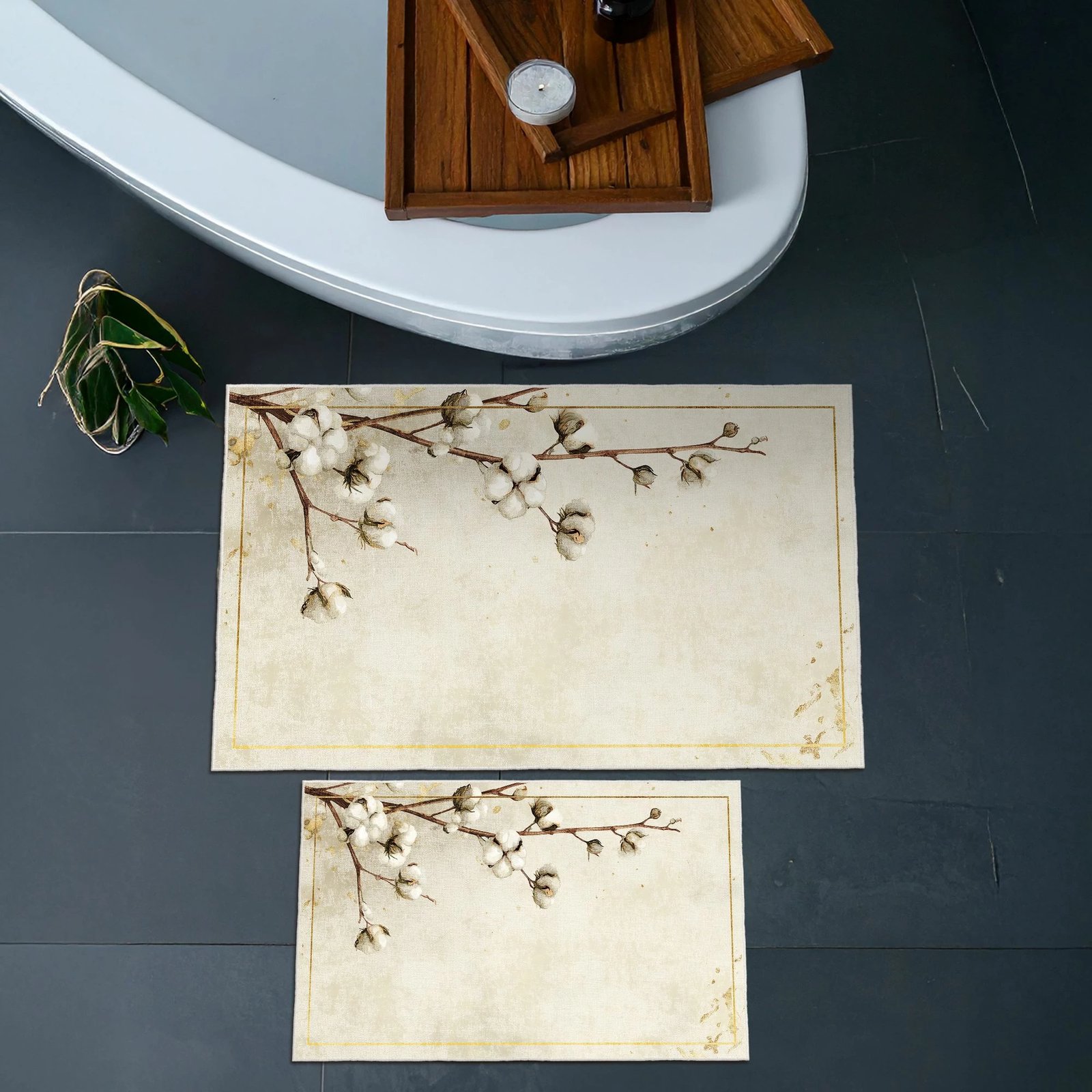 Set tapetash për banjo (2 copë), Mijolnir, Asr01, bezhë