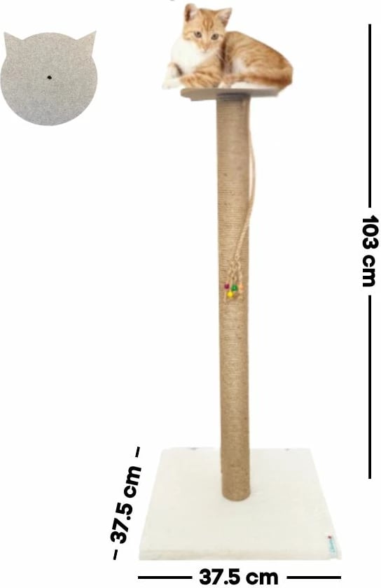 Dërrasë gërvishtëse për mace, e bardhë, Axel