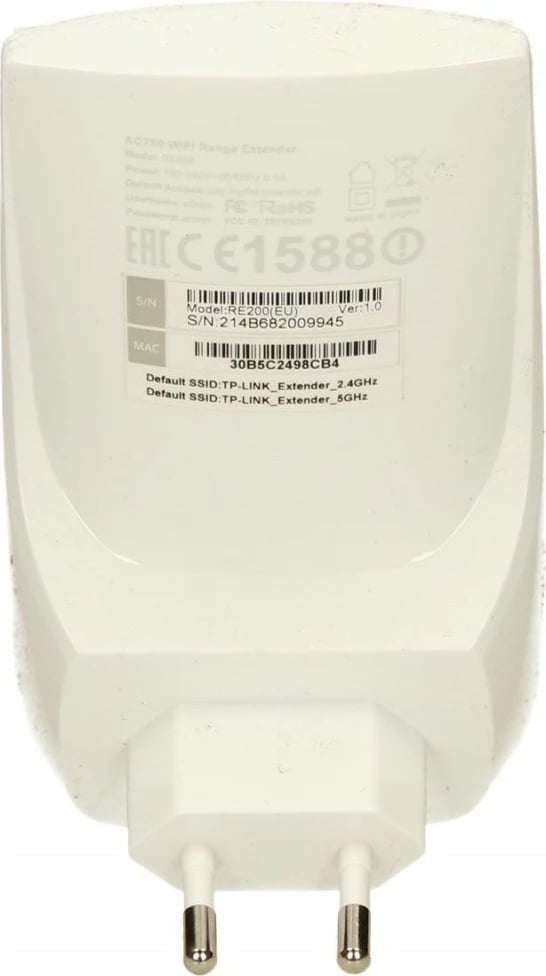 Zgjatues WiFi TP-LINK RE200, AC750, 1xWAN, i bardhë