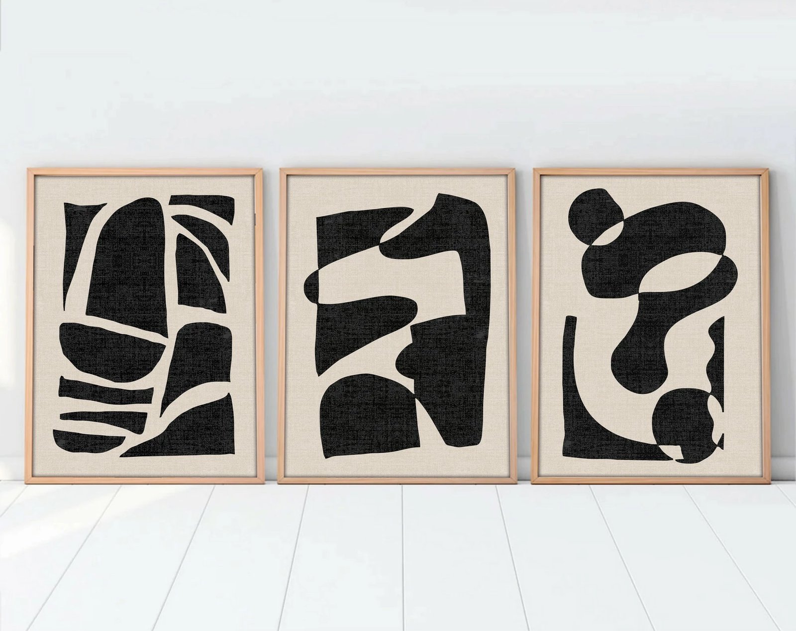 Pikturë dekorative me kornizë, MDF, 3 pjesë, Wallity, Huhu201, 30x40cm