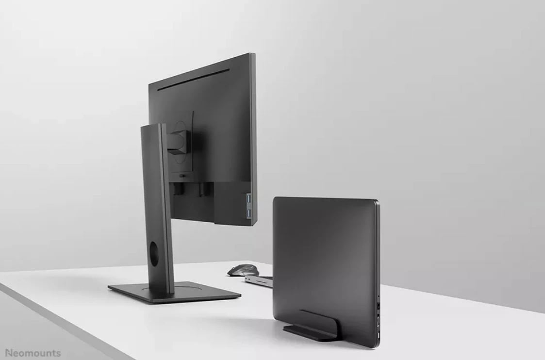Mbajtëse vertikale për laptop Neomounts NSLS300BLACK, alumini, 11-17 inç, e zezë