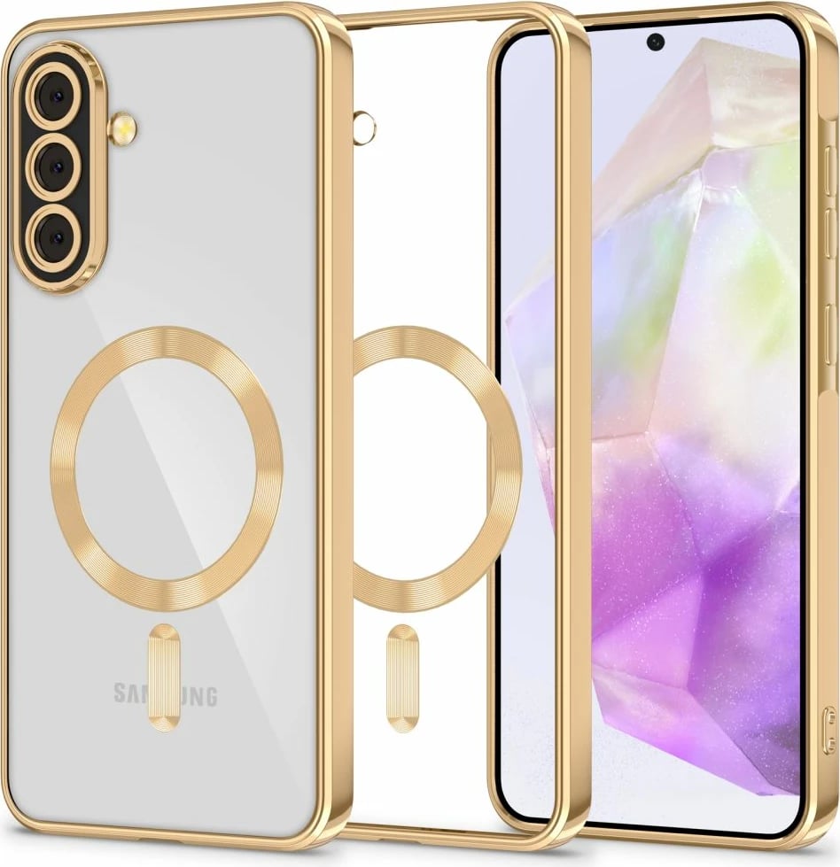 Mbështjellës Tech-Protect MagFlex për Samsung Galaxy A36 5G, MagSafe, Transparent Gold