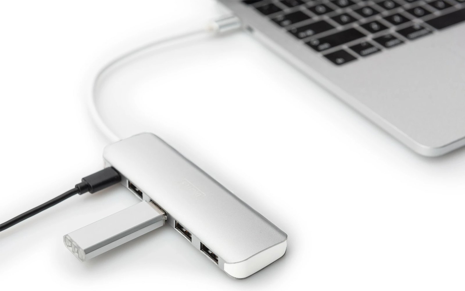 Hub USB Digitus, 4 porta, USB 3.0, PD, Argjendtë