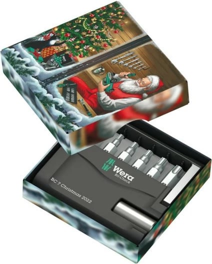 Set bitash Wera Bit-Check 7 TX Universal, 7 copë, kuti festive