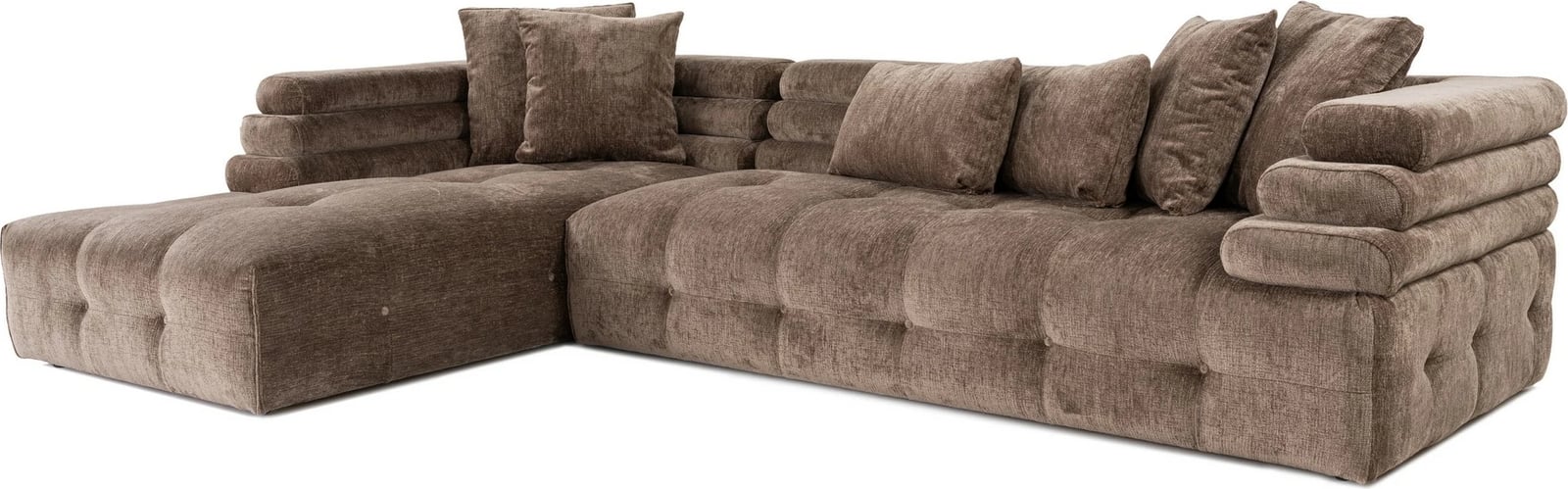 Kënd-sofë Boston, kënd majtas, gri, Atelier del Sofa (Chl-2R)