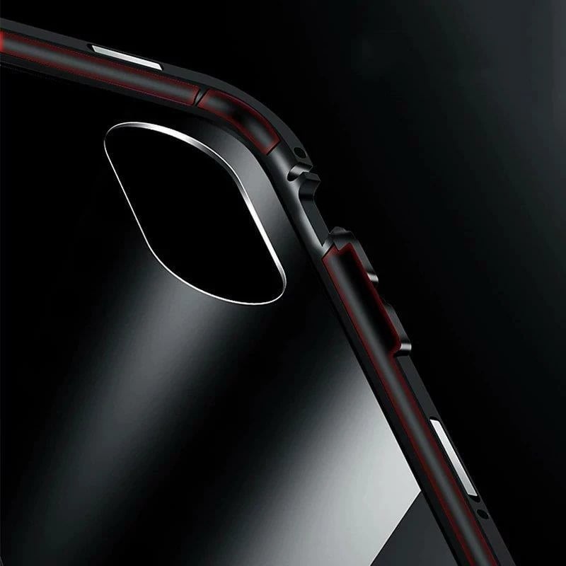 Mbështjellës Wozinsky Full Magnetic Case për Vivo X60, xham i integruar, i zi-transparent