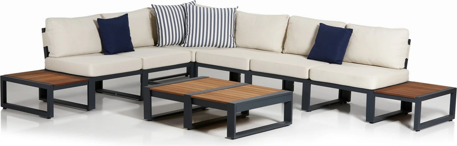 Set lounge për kopsht Skye Decor, La Puerta, antracit, krem