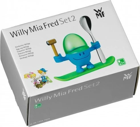 Mbajtëse vezësh WMF McEgg me lugë, plastikë/Cromargan, 11cm, blu Mbajtëse vezësh WMF McEgg me lugë, plastikë/Cromargan, 11cm, blu