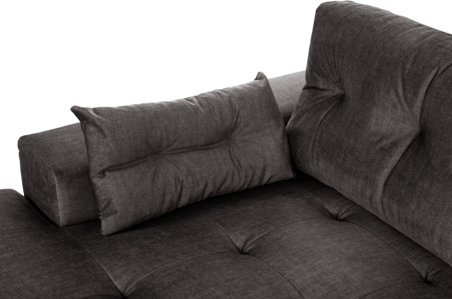 Divan qoshe (majtas) me shtrat dhe hapësirë ruajtjeje CLANCY FH3281.02L, pëlhurë antracit, 308x181x92H cm