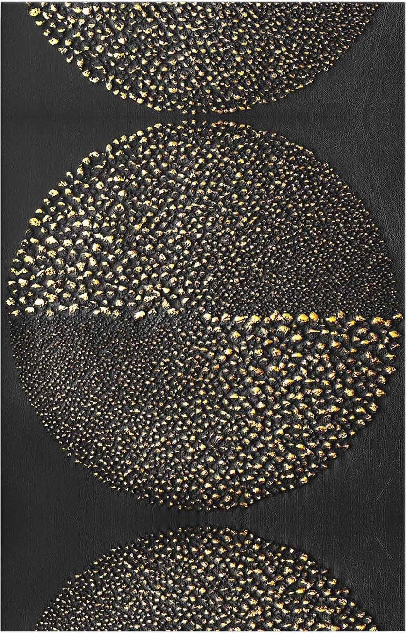 Pikturë dekorative në kanavacë, ngjyra ari, e bardhë dhe e zezë, 45x70cm, Wallity 4570NISC-019