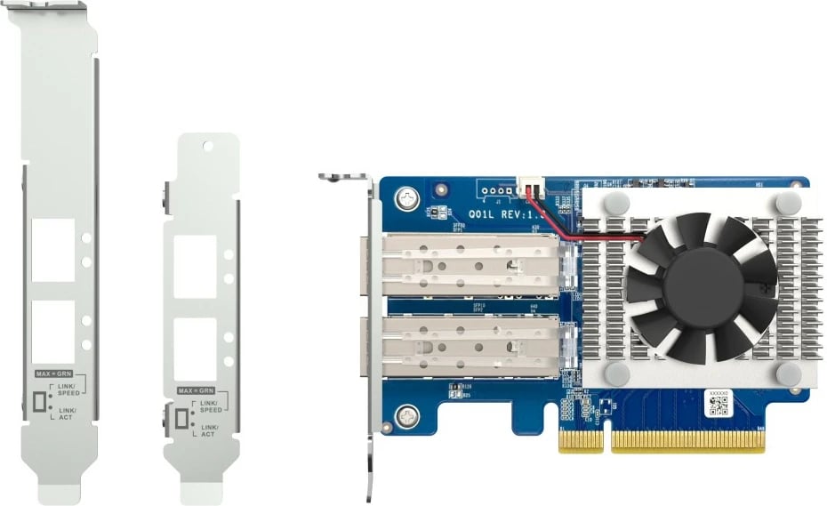 Kartë rrjeti QNAP QXG-10G2SF-NXE, 10GbE, Dual Port, PCIe, me ventilator Kartë rrjeti QNAP QXG-10G2SF-NXE, 10GbE, Dual Port, PCIe, me ventilator