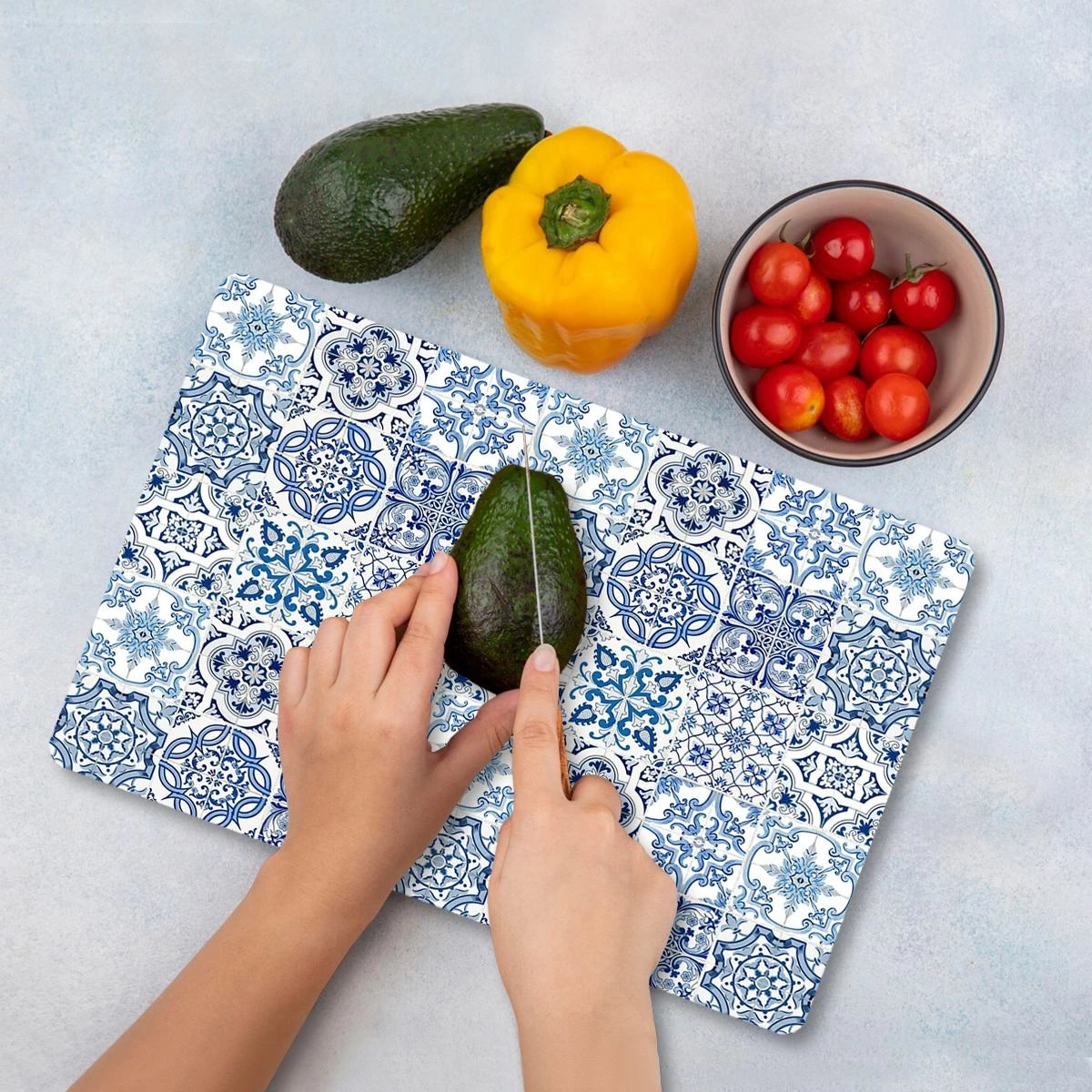 Dërrasë prerëse Hermia, Ckt36 - 3040, xham i temperuar, shumëngjyrëshe, 30x40cm