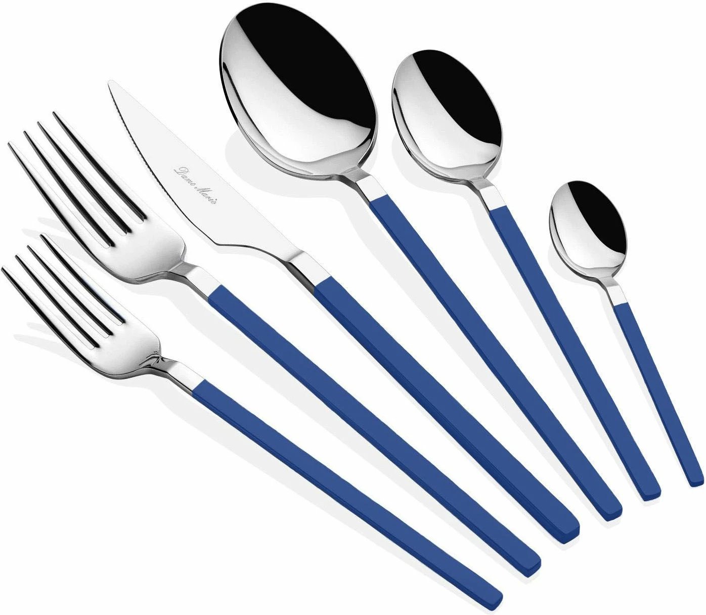 Set lugësh, pirunësh e thikash (36 copë), Hermia Concept, Carre, argjend e kaltër