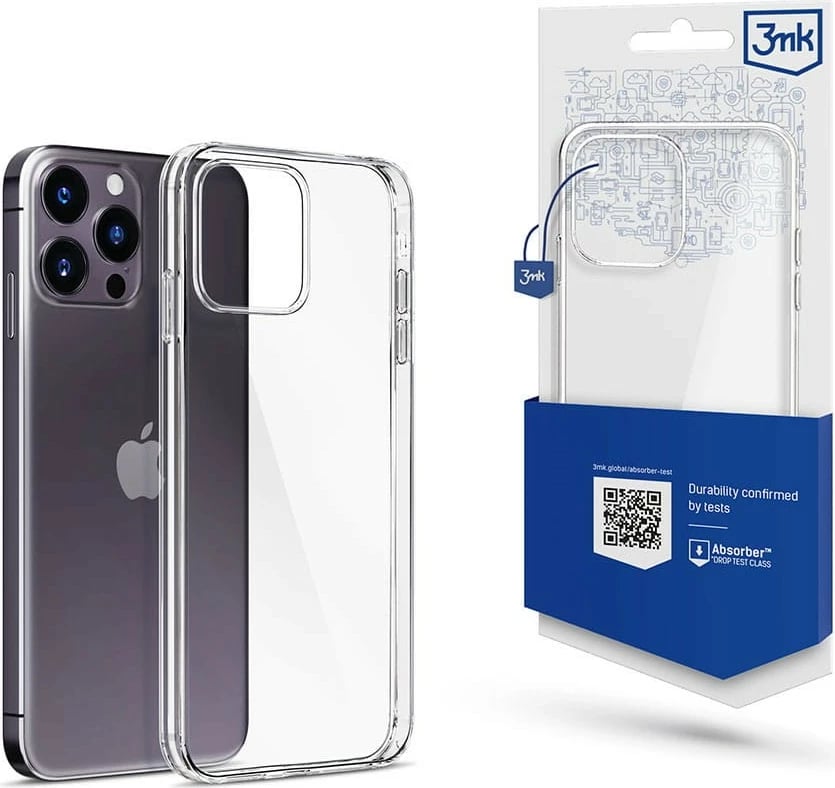 Mbështjellës transparent për celular 3MK, për iPhone 15 Pro Max 6.7, TPU Mbështjellës transparent për celular 3MK, për iPhone 15 Pro Max 6.7, TPU