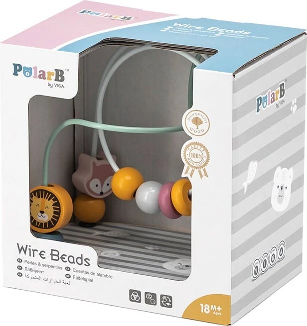 Labirint druri me rruaza, Viga Zoo, për 18m+, dimensione 186x132x185 mm, shumëngjyrësh