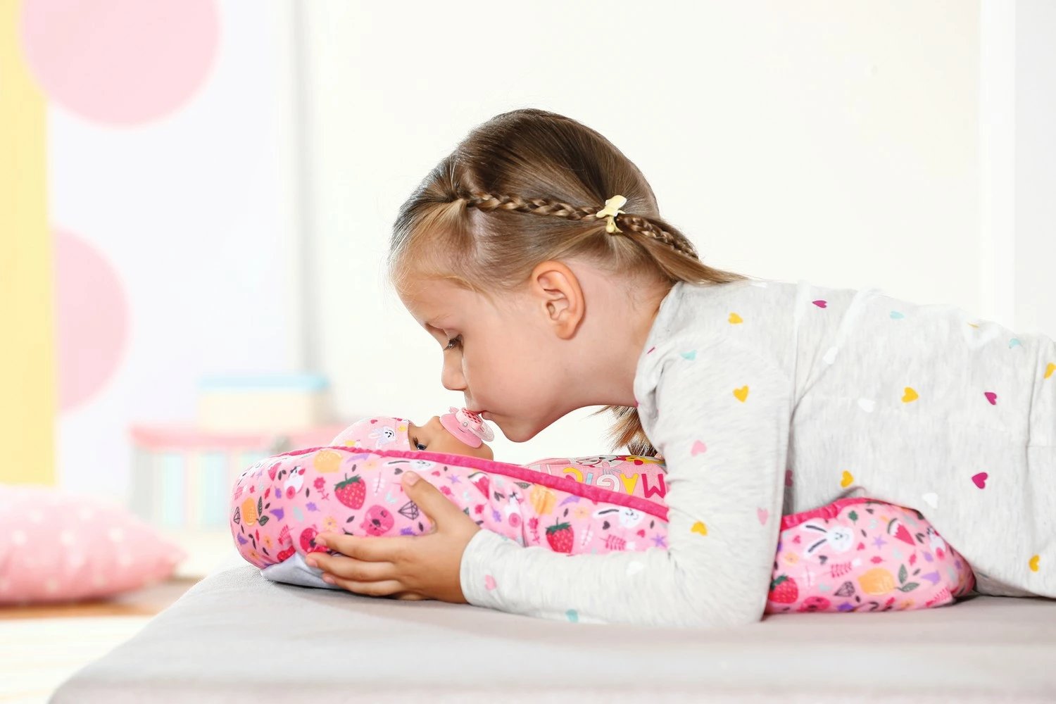 Djep udhëtimi për kukull, Baby Born, 835821-116724, material tekstili, për fëmijë 3+, shumëngjyrësh