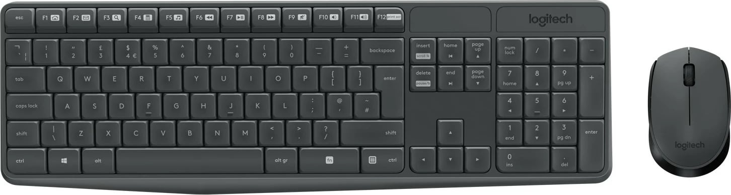 Tastierë dhe Maus Logitech MK235, Wireless, RF, Gri