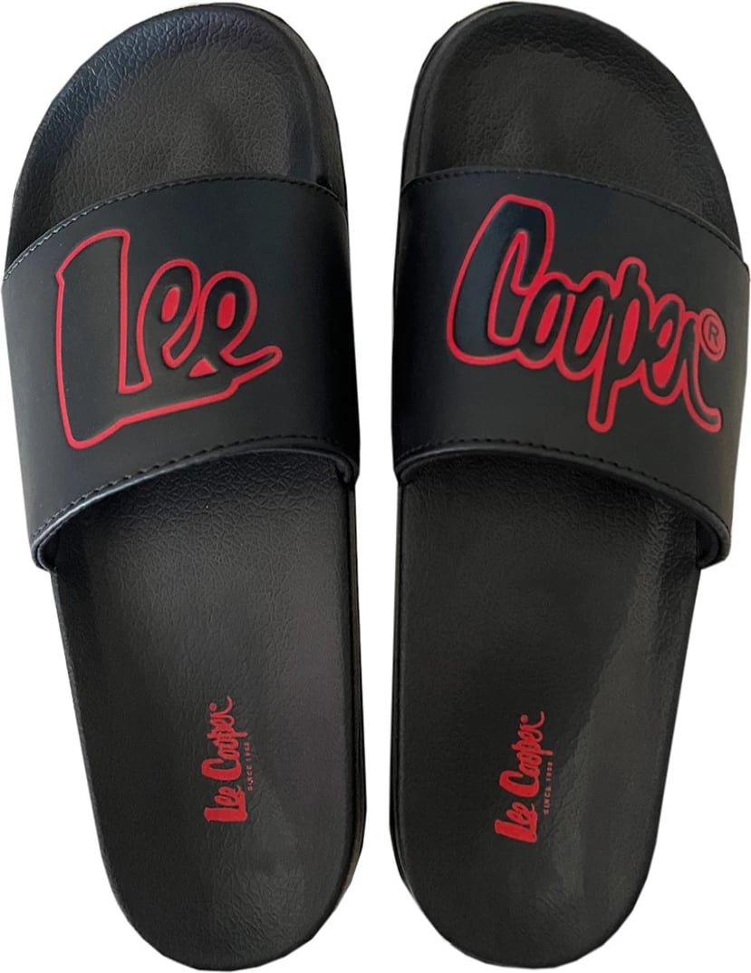 Papuqe për meshkuj Lee Cooper, të zeza të kuqe