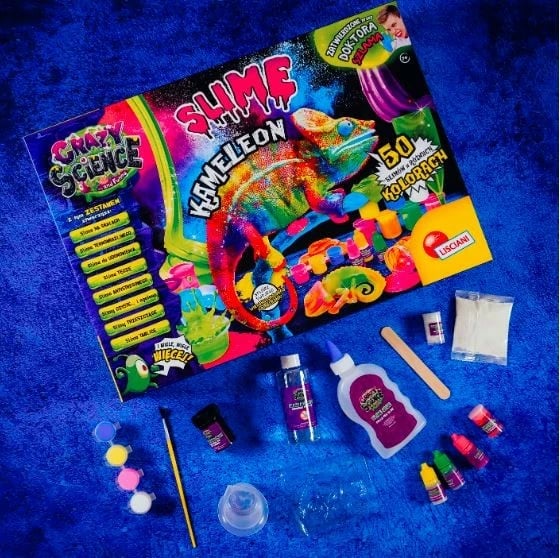 Set shkencor Lisciani Crazy Science Slime Kameleon, 50 ngjyra, për fëmijë