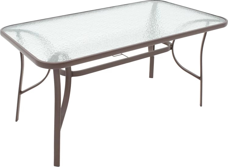 Tavolinë me karrige për terasë Ensure-Calan set 5 copë metal-tekstiline kafe