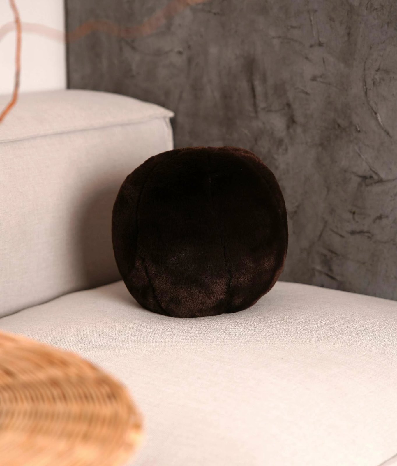 Jastëk dekorativ, ngjyrë kafe e errët, Evila Originals, 25x25x25cm