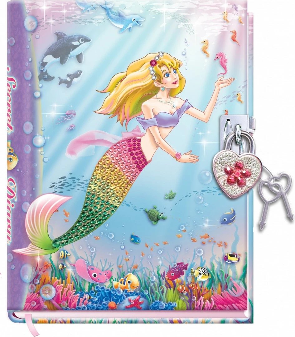 Ditar me bravë Pulio Pecoware Mermaid, për vajza, me 2 çelësa, shumëngjyrësh