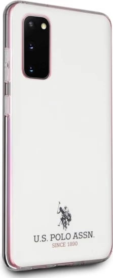 Mbështjellës U.S. Polo Assn. USHCS62TPUWH Shiny për Samsung Galaxy S20, Bardhë